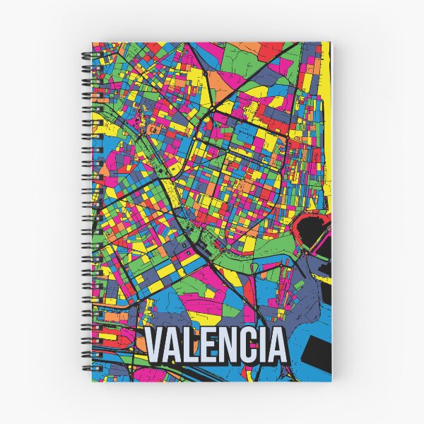 Item preview, Póster de viaje pop art con el mapa de la ciudad de Valencia designed and sold by Stadify.
