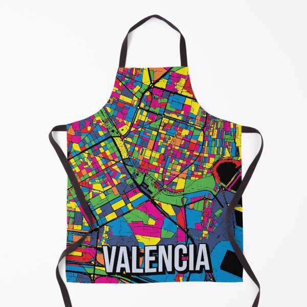 Item preview, Póster de viaje pop art con el mapa de la ciudad de Valencia designed and sold by Stadify.