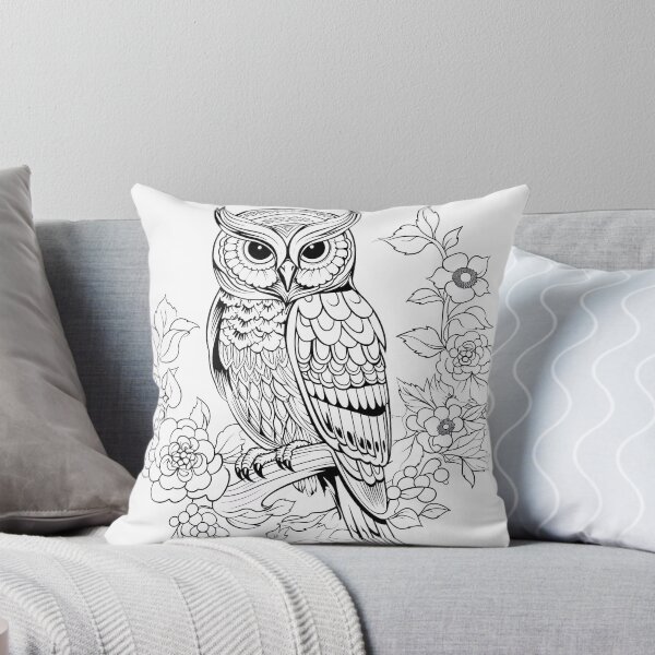 Item preview, Owl #20 Coloring Page Pattern  designed and sold by DavidColoring.