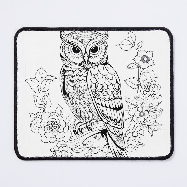 Item preview, Owl #20 Coloring Page Pattern  designed and sold by DavidColoring.