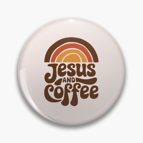 Item preview, Jesus and Coffee Boho Rainbow Christian Bible Verse Typography designed and sold by  KnitLuv.