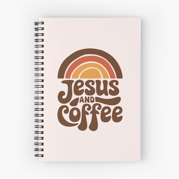 Item preview, Jesus and Coffee Boho Rainbow Christian Bible Verse Typography designed and sold by  KnitLuv.