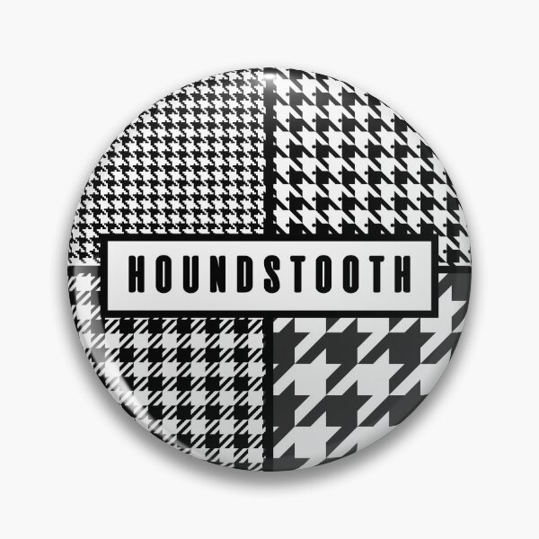 Item preview, Houndstooth, black and white pattern, elegant motif designed and sold by silent-violin.