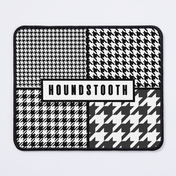 Item preview, Houndstooth, black and white pattern, elegant motif designed and sold by silent-violin.