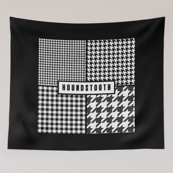 Item preview, Houndstooth, black and white pattern, elegant motif designed and sold by silent-violin.