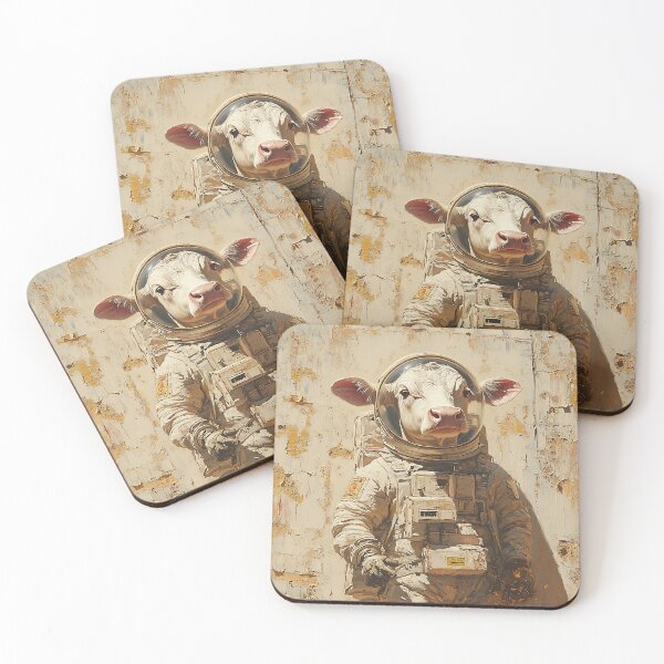 Item preview, The Astronaut Cow - Animal Art designed and sold by Chrisjeffries24.