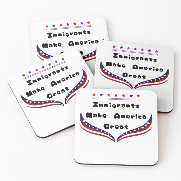Item preview, Immigrants Make America Great, American t-shirts,  designed and sold by Lunaria Arts.