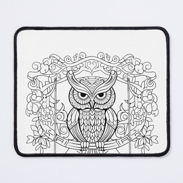 Item preview, Owl #12 Coloring Page Pattern  designed and sold by DavidColoring.