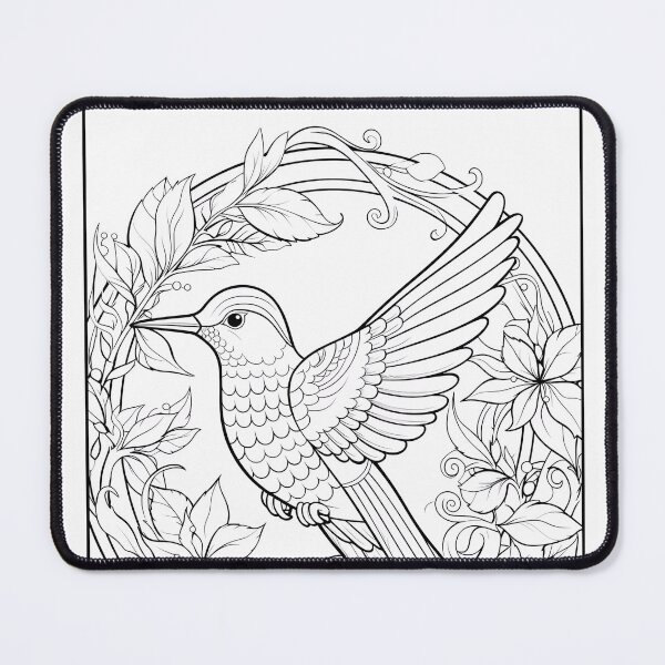 Item preview, Hummingbird #2 Coloring Page Pattern  designed and sold by DavidColoring.