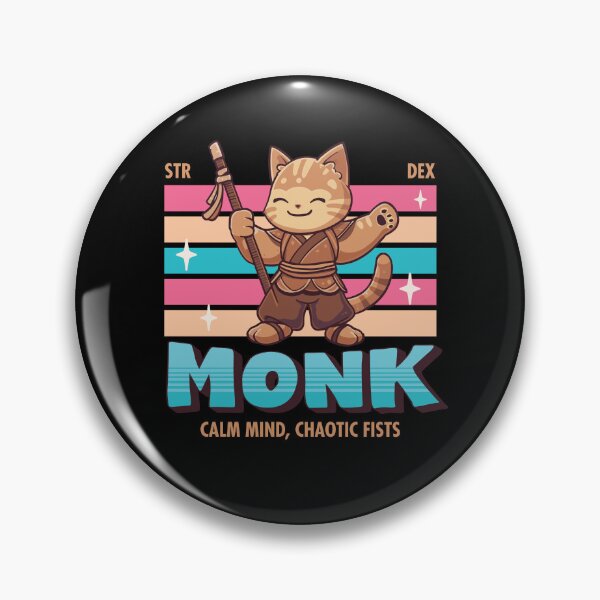 Item preview, DnD Monk Kawaii designed and sold by sunburstrpg.