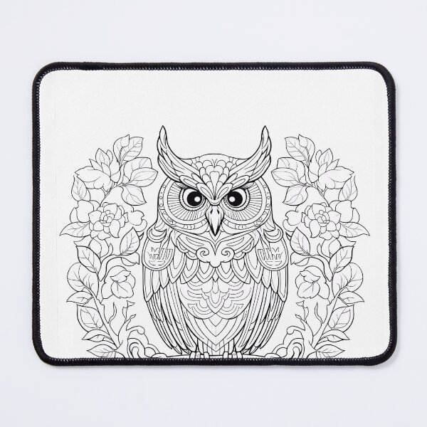 Item preview, Owl #11 Coloring Page Pattern  designed and sold by DavidColoring.