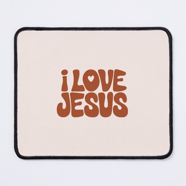 Item preview, I Love Jesus Boho Christian Bible Verse Typography designed and sold by KnitLuv.