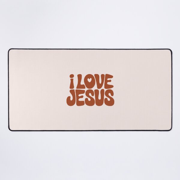 Item preview, I Love Jesus Boho Christian Bible Verse Typography designed and sold by  KnitLuv.