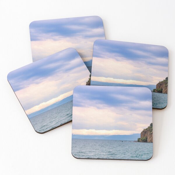 Item preview, Ohrid city and lake in the morning, North Macedonia designed and sold by goceris.