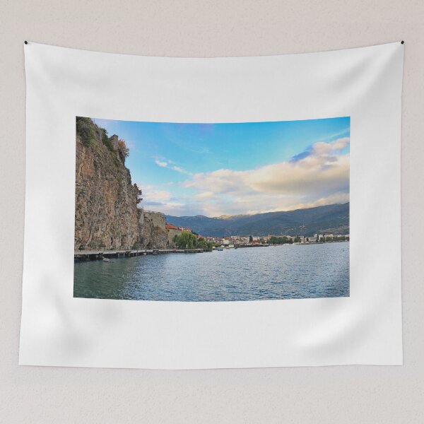 Item preview, Ohrid city and lake in the morning landscape, North Macedonia designed and sold by goceris.