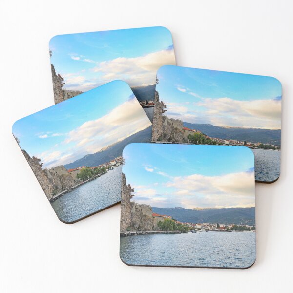 Item preview, Ohrid city and lake in the morning landscape, North Macedonia designed and sold by goceris.