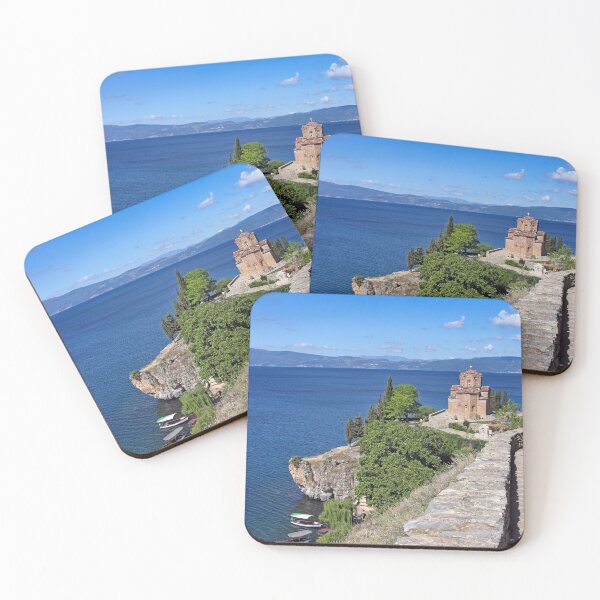 Item preview, Jovan Kaneo orthodox church, Lake Ohrid landscape,North Macedonia  designed and sold by goceris.