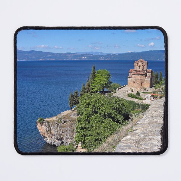 Item preview, Jovan Kaneo orthodox church, Lake Ohrid landscape,North Macedonia designed and sold by goceris.