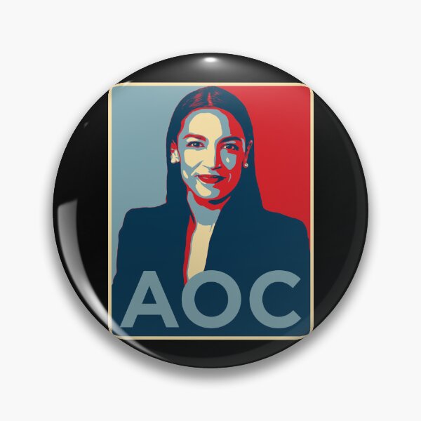 Item preview, AOC in the style of Shepard Fairey Hope poster designed and sold by Signs for Dark Times.