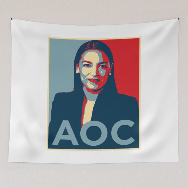 Item preview, AOC in the style of Shepard Fairey Hope poster designed and sold by Signs for Dark Times.