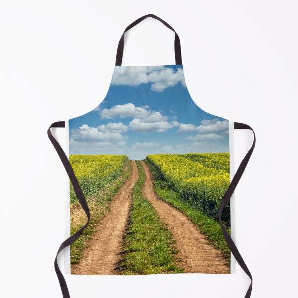 Item preview, Dirt road in oilseed crop field landscape spring season designed and sold by goceris.