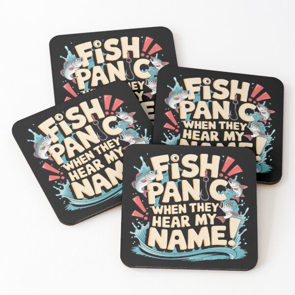 Item preview, Fish Panic When They Hear My Name - Funny Fishing Design designed and sold by Ela-graphicwiz.