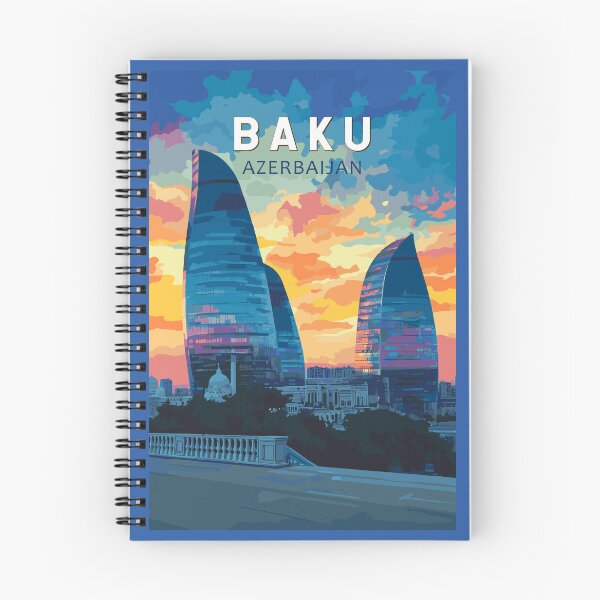Item preview, Baku Azerbaijan Travel Art Vintage designed and sold by KrisSidDesigns.