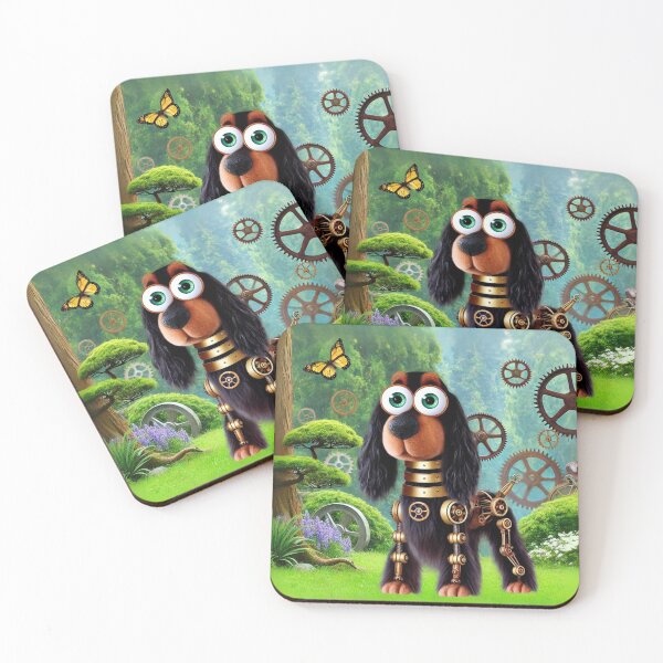 Item preview, Steampunk Gordon Setter with Gears designed and sold by Sillytoe.