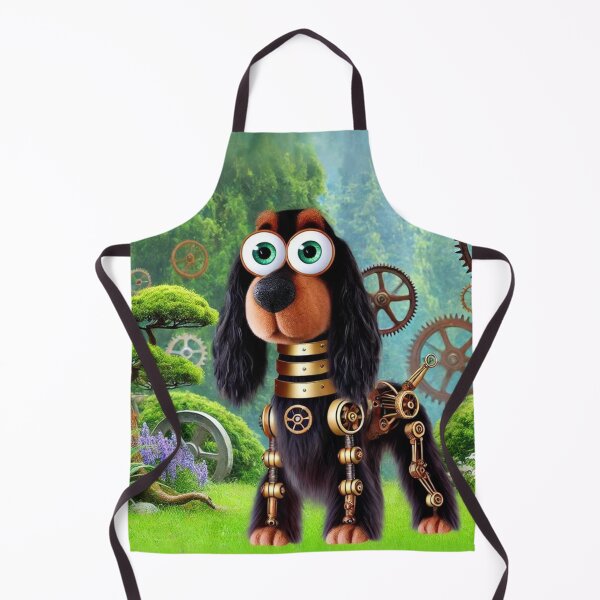 Item preview, Steampunk Gordon Setter with Gears designed and sold by Sillytoe.