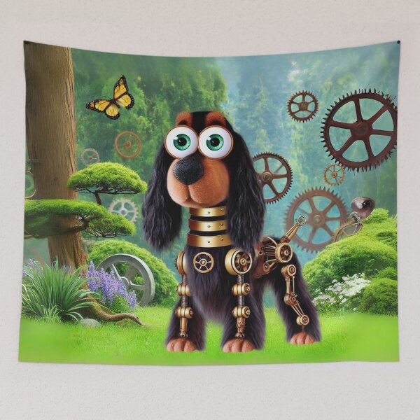 Item preview, Steampunk Gordon Setter with Gears designed and sold by Sillytoe.