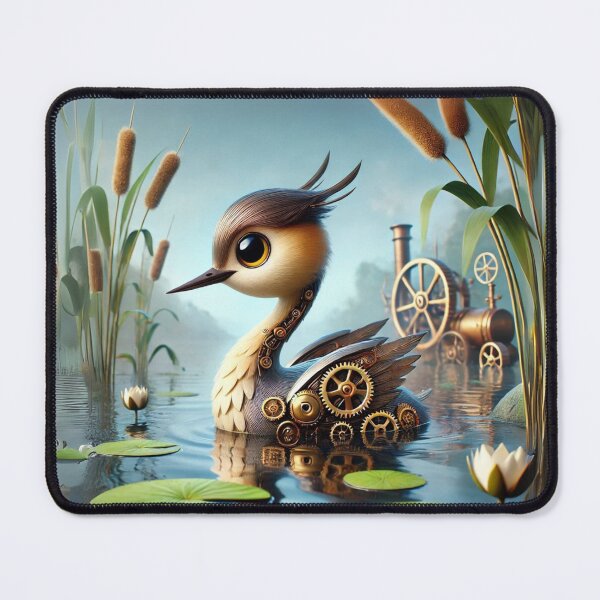 Item preview, Steampunk Grebe in Serene Waters designed and sold by Sillytoe.