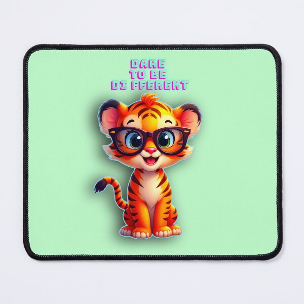 Item preview, Stylish Tiger Cub Dare to Be Different Cartoon Animal Art designed and sold by ExploreAura Studio.