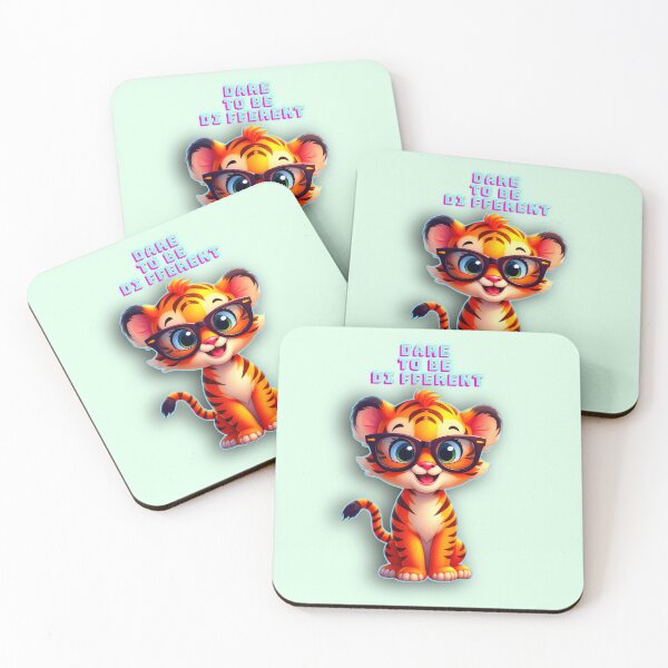 Item preview, Stylish Tiger Cub Dare to Be Different Cartoon Animal Art designed and sold by ExploreAura Studio.