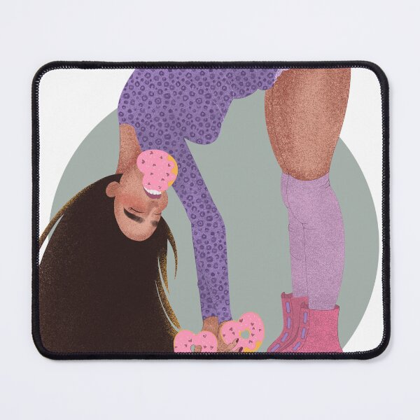 Item preview, Girl in bodysuit eating donuts. Cheerful woman eating sweets designed and sold by Grin Katalina Floral Patterns & Cozy Art.
