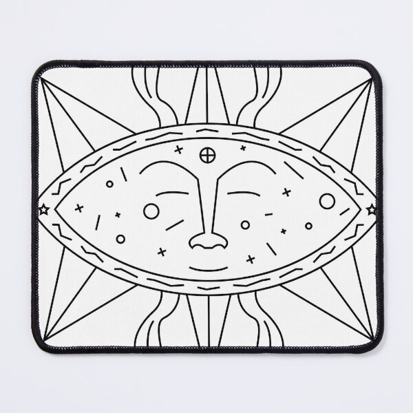 Item preview, A line art icon of sun and spirit designed and sold by estebansequeira.