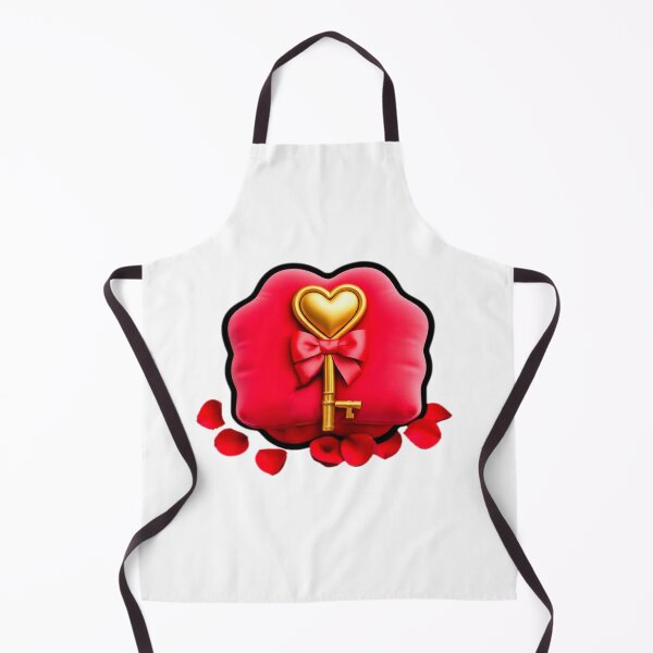 Item preview, Elegant Golden Heart Key with Red Bow on Cushion, Surrounded by Rose Petals - Romantic Gift designed and sold by KreaDesignOne.