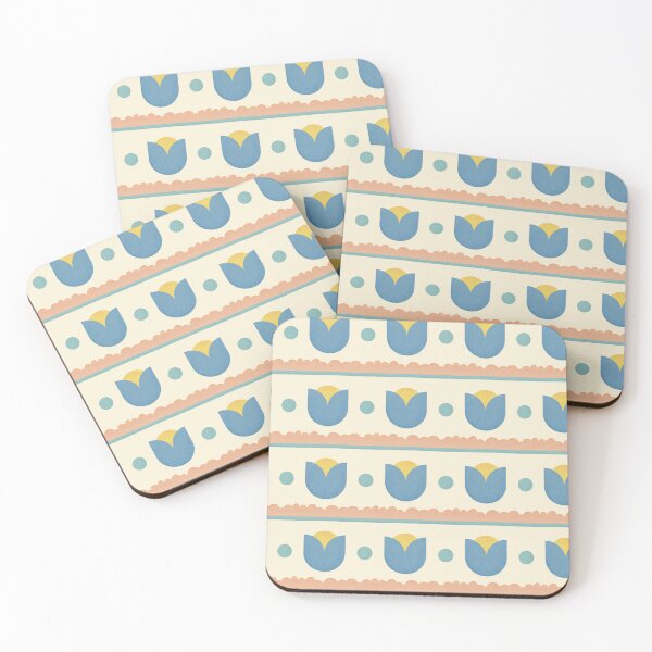 Item preview, Retro Tulip Pattern designed and sold by The Wise Apricot.