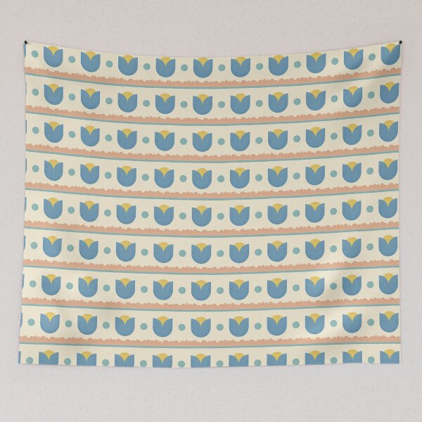 Item preview, Retro Tulip Pattern designed and sold by The Wise Apricot.
