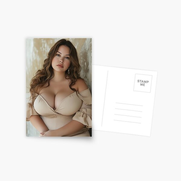 Item preview, Curvy Lady in Elegant Pose in Soft Neutrals designed and sold by Twisted Kids.