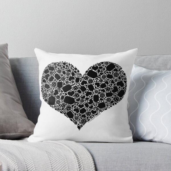 Item preview, Pickleball-themed Heart Shaped Fill Black designed and sold by Southpaw Graphics.