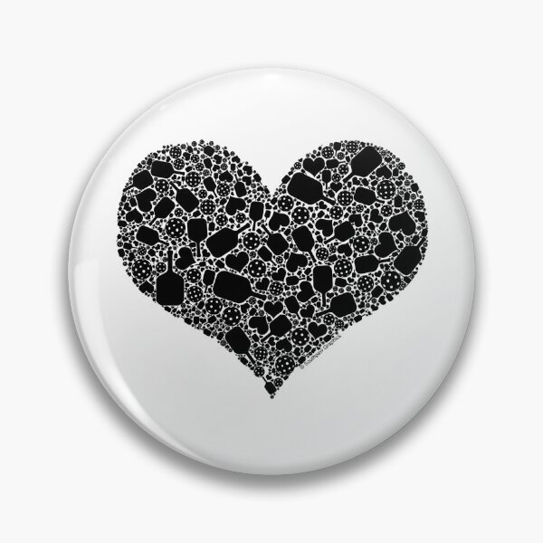 Item preview, Pickleball-themed Heart Shaped Fill Black designed and sold by Southpaw Graphics.