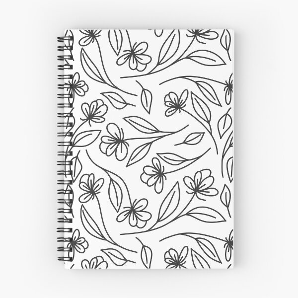 Aperçu de l'œuvre Imprimé fleur noir et blanc créée et vendue par AmyJoDesigns.