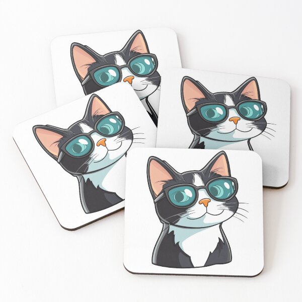 Item preview, Cat with Glasses designed and sold by NicolasGlowArt.