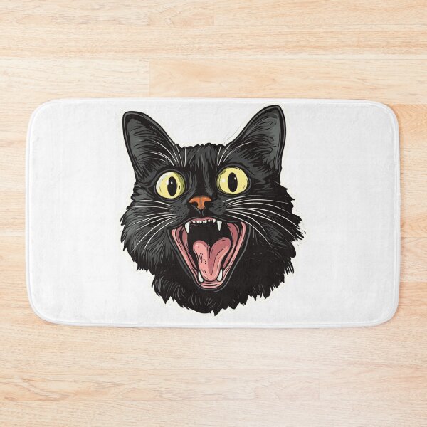 Item preview, Black Cat Screaming designed and sold by NicolasGlowArt.