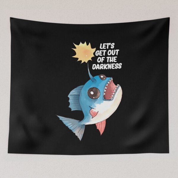 Item preview, Cute abyssal fish, retro influence, deep sea designed and sold by OrenjiArtShop.