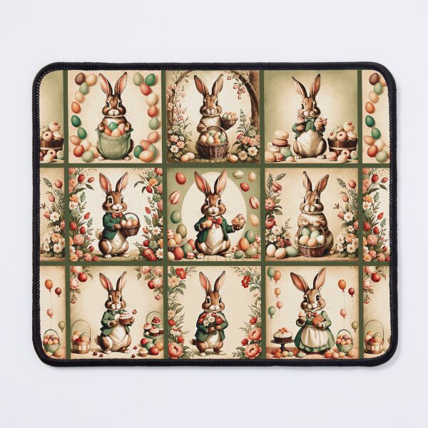 Item preview, Vintage Easter Rabbits with Eggs Pattern | Gift for Easter designed and sold by UnhingedBird.