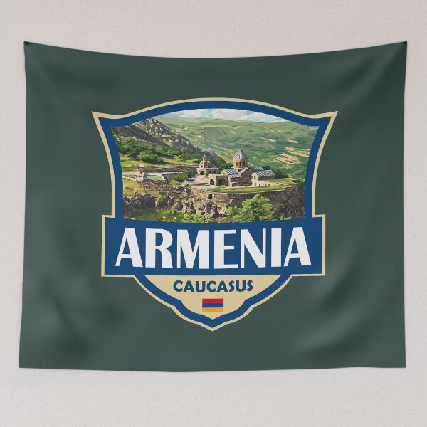 Item preview, Armenia Illustration Retro Badge designed and sold by KrisSidDesigns.