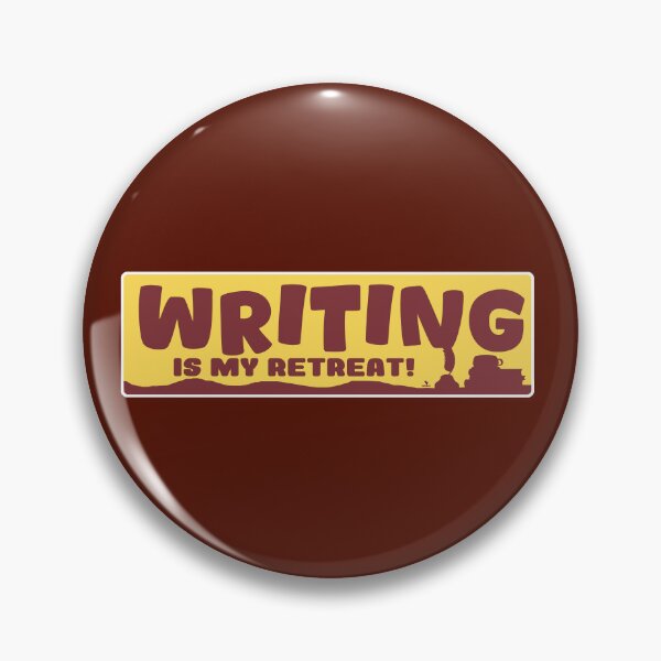 Item preview, Writer Retreat Vintage Bumper Sticker Style designed and sold by mytshirtfort.