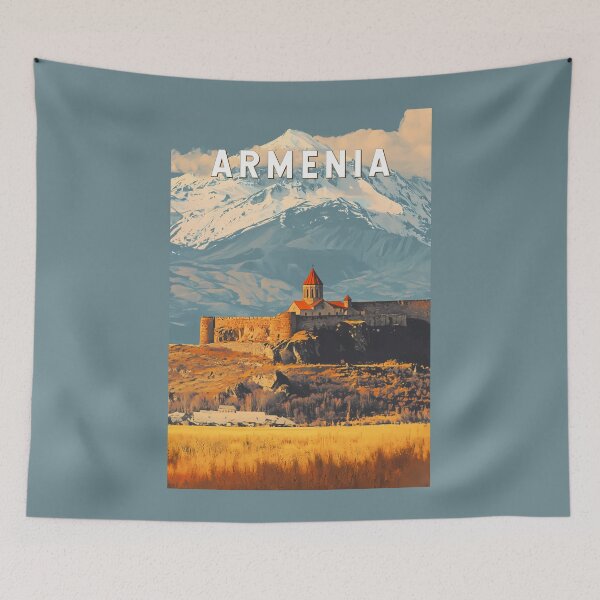 Item preview, Armenia Illustration Travel Art Vintage designed and sold by KrisSidDesigns.