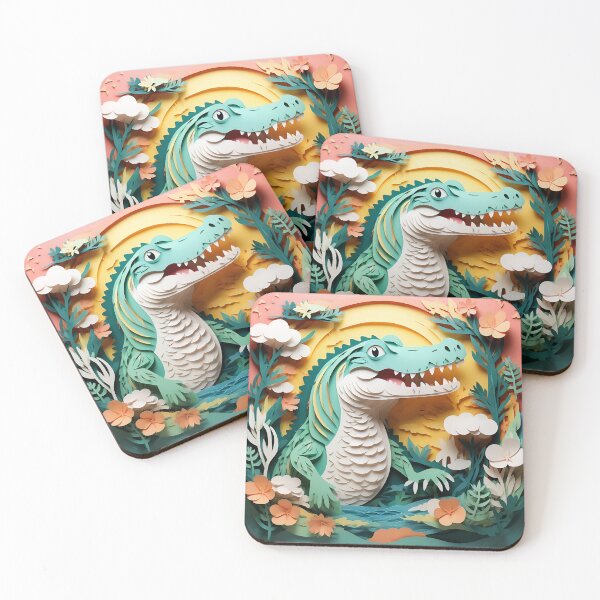 Item preview, Smiling Scallywag: Papercut Crocodile designed and sold by tiltshiftearth.